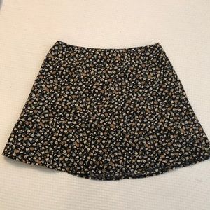 Princess Polly- Black floral mini skirt